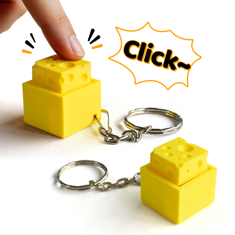 3D Printing Fidget Toys - 3D Printed Cheesy Key Fidget Clicker