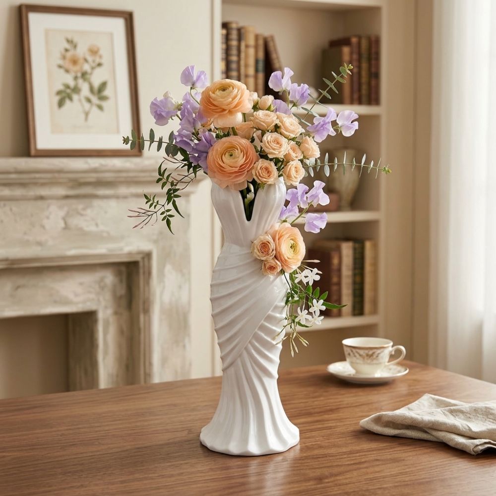 3D Printing Vase - Gown-Shaped 3D Printed Flower Vases Twisted