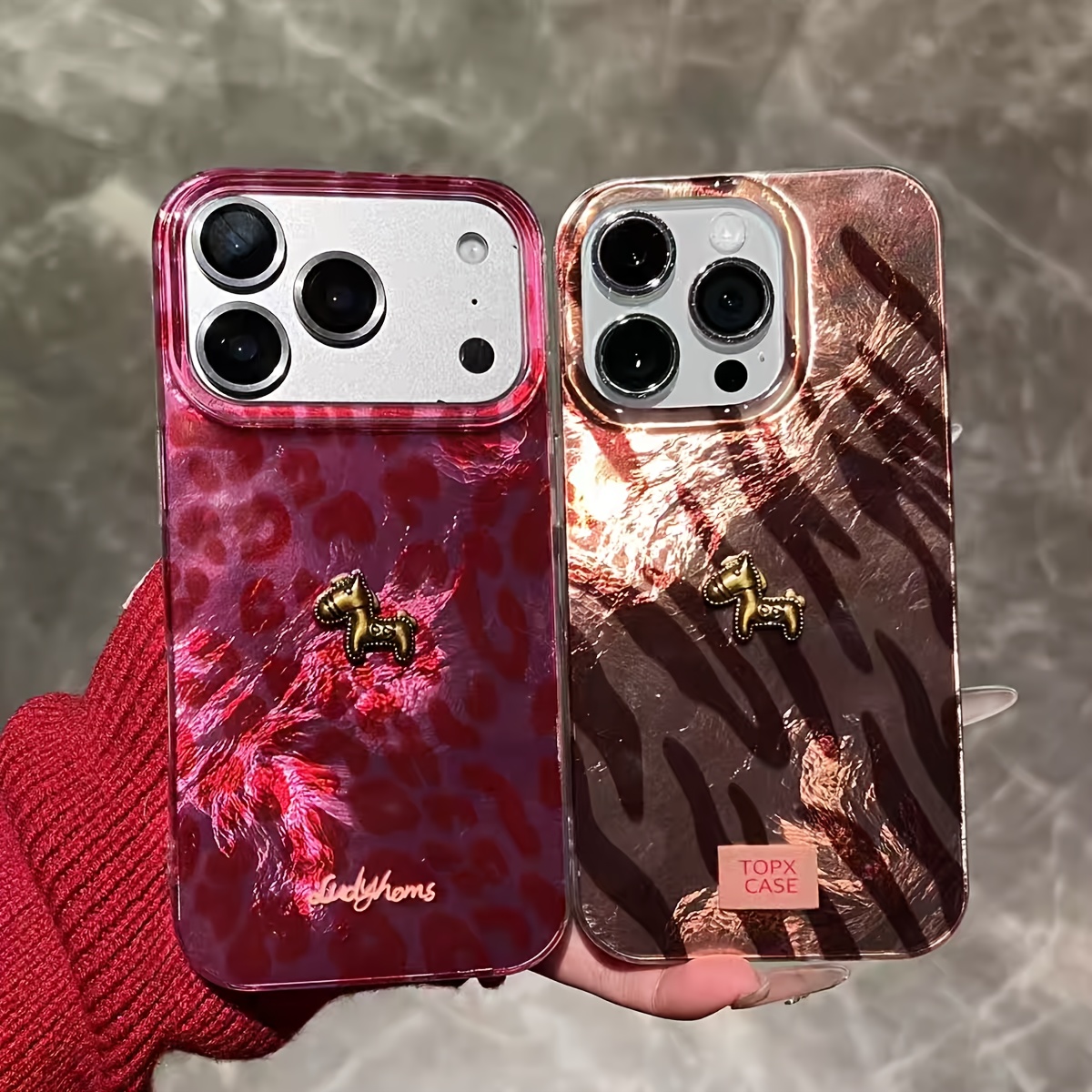 3D Printing Case - Advanced leopard Print with 3D Pony