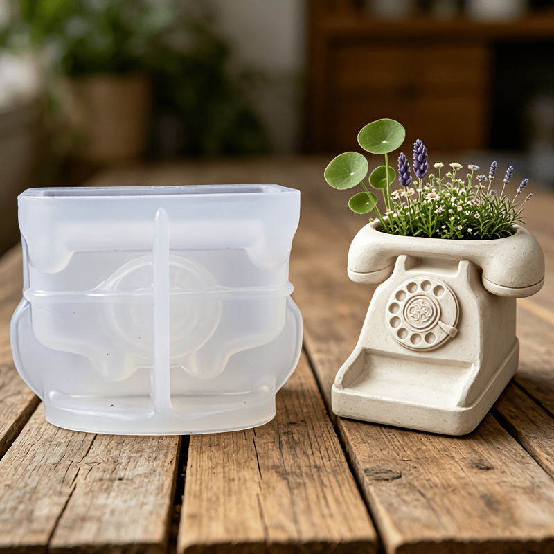3D Printing Vase - 3D Vintage Rotary Telephone Succulent Pot