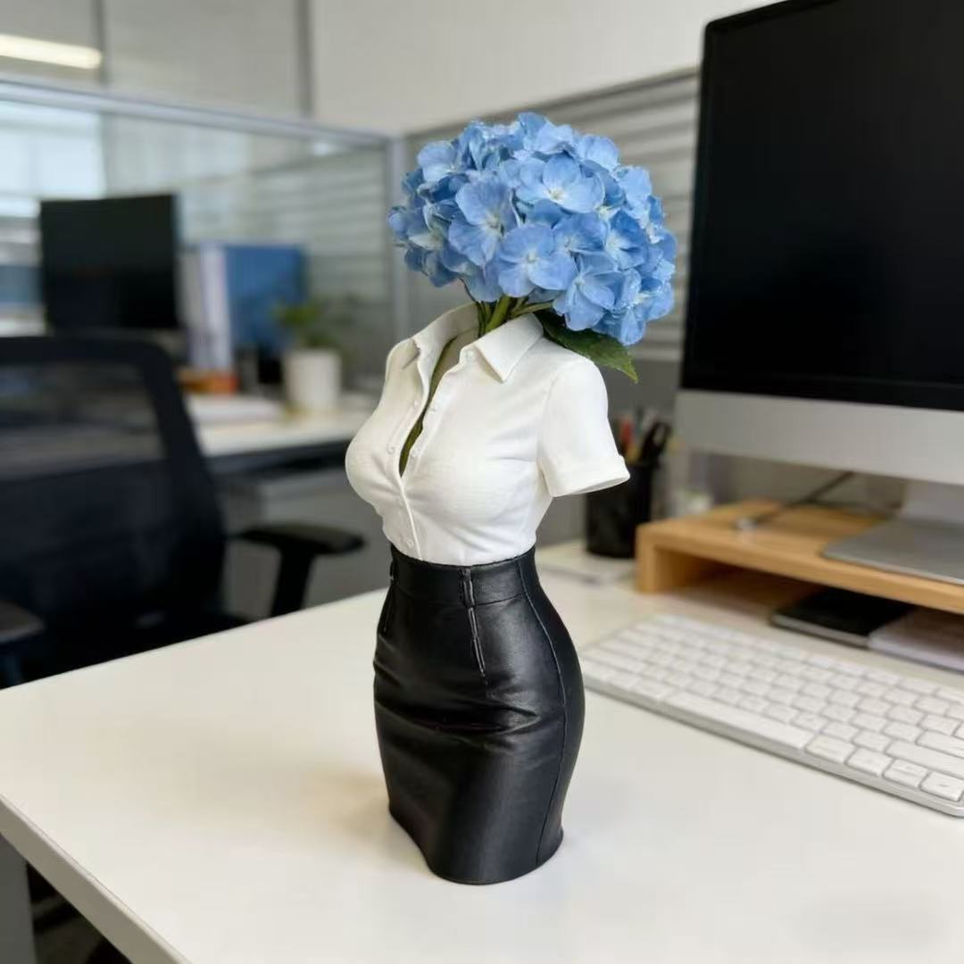 3D Printing Vase - 3d Printed Sexy Office Lady Body
