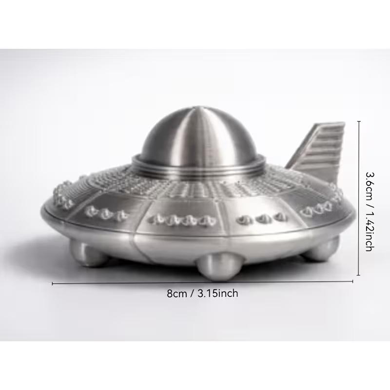 3D Printing Ultem - 3D Printed UFO Figurines Retro Metal