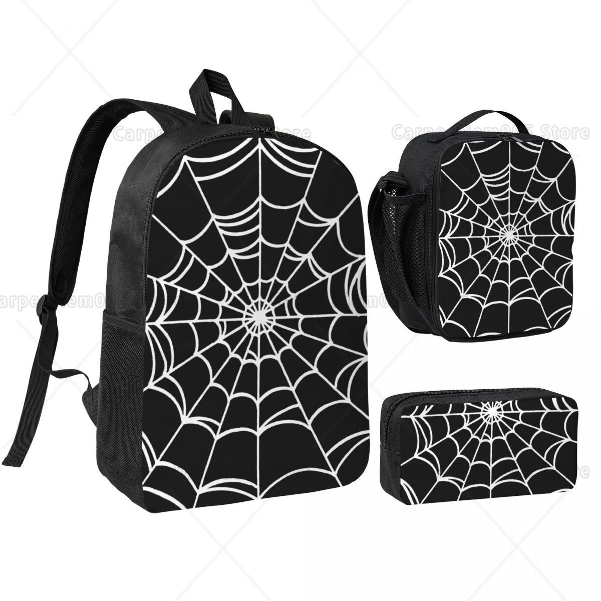 3D Printing Web - Black Web Spider Prints Backpack Set