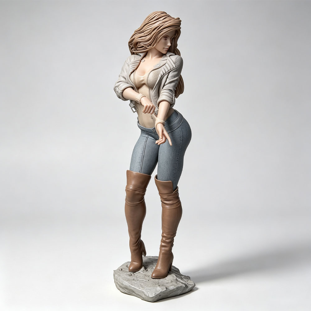 3D Printing Ultem - 1/24 Realistic fashionable female character, miniature