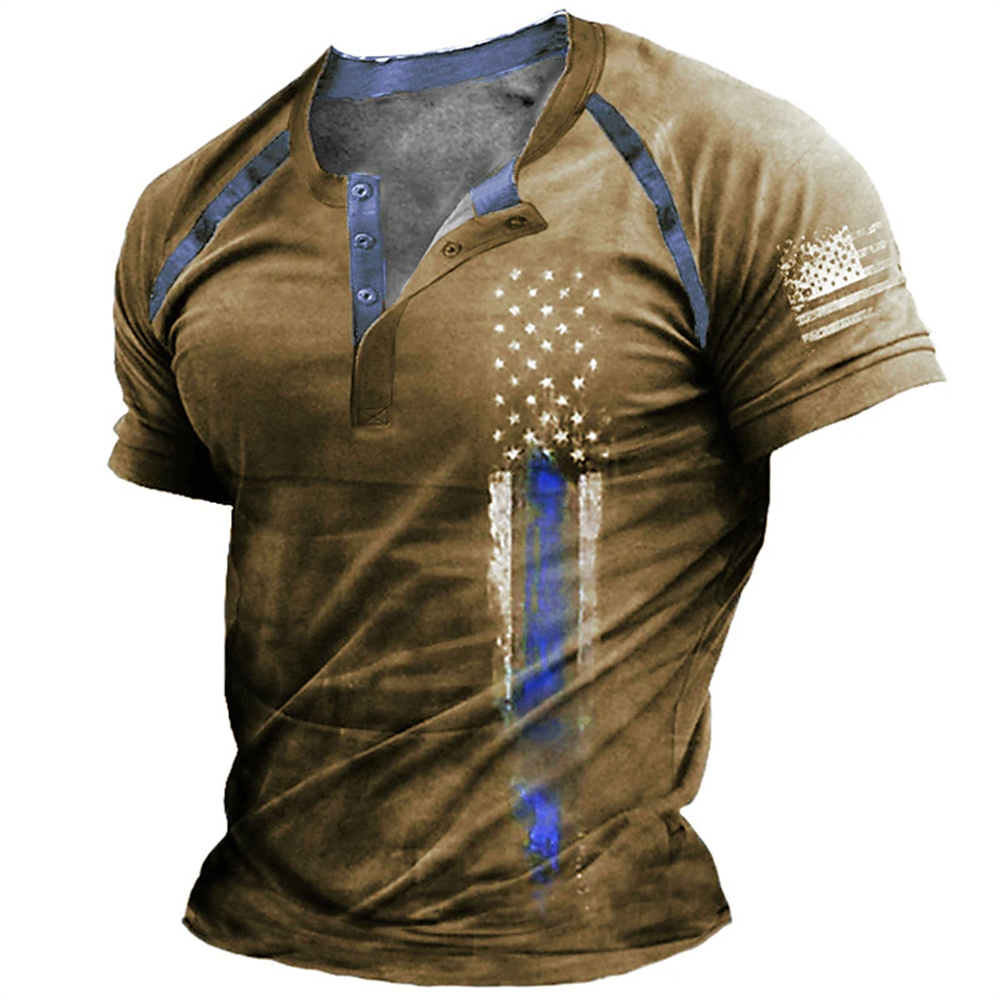 3D Printing Kpop - Funny 3D American Flag Print Men's