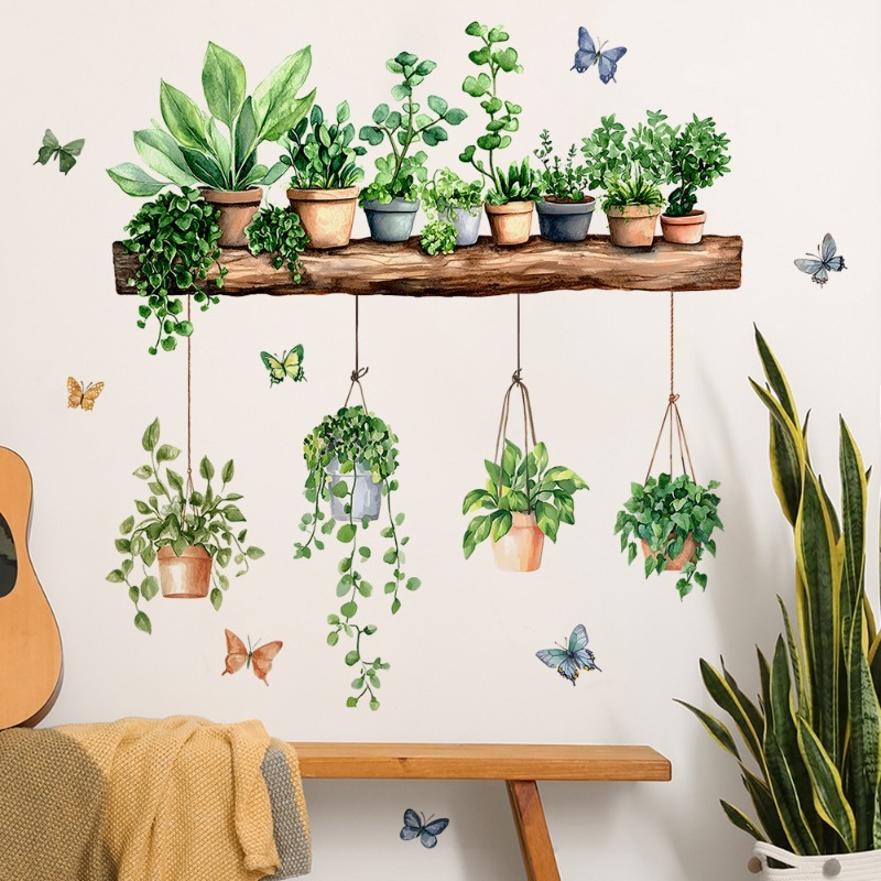 3D Printing Vase - 3D Potted Green Plant Shelf Wall