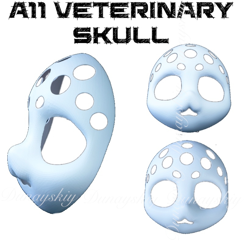 3D Printing Technology - Halloween Anime A11 Veterinary Skull Cosplay