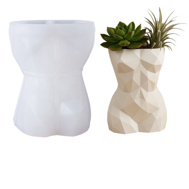 3D Geometric Female Body Flowe - огляд і ціна 3D Printing Vase