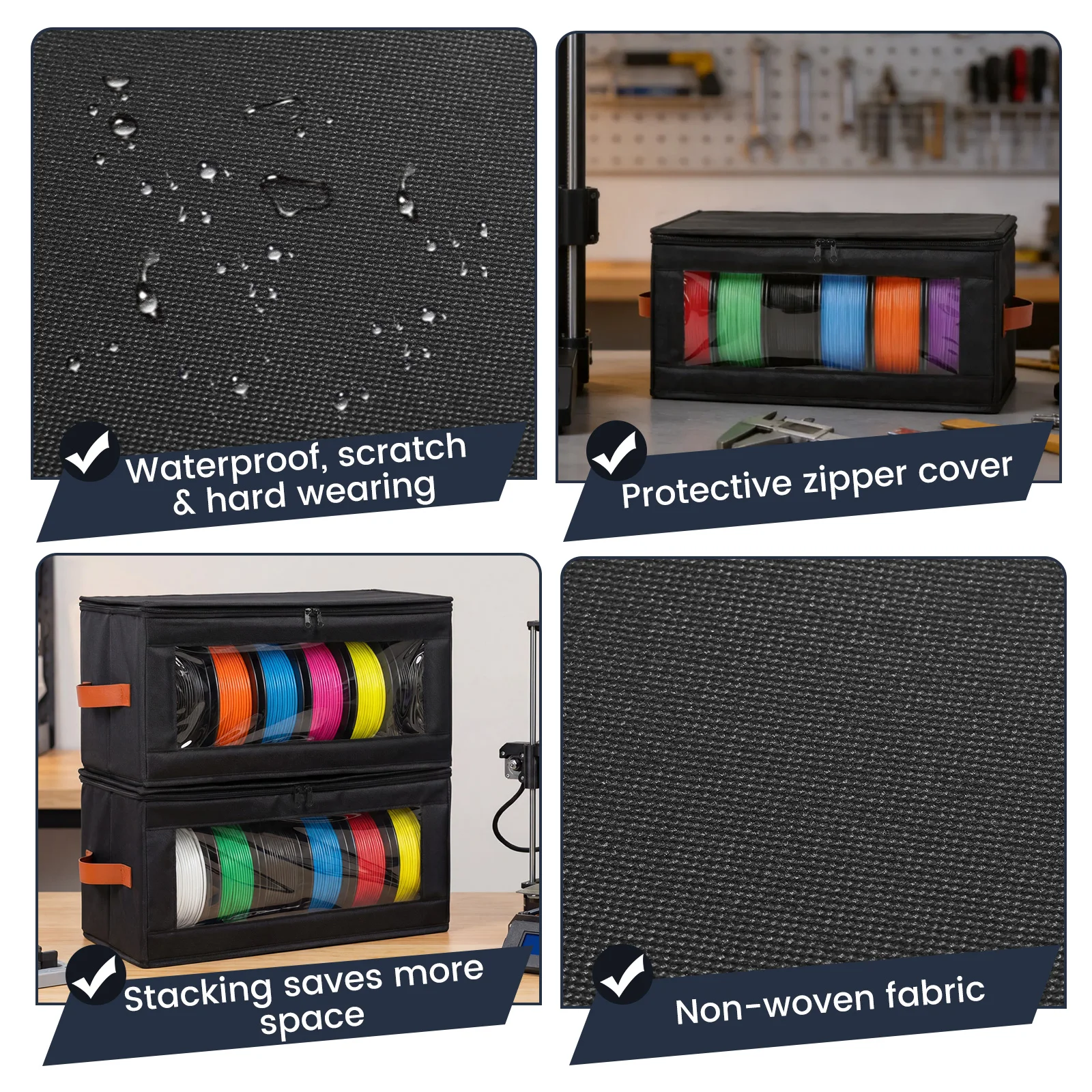 4Pcs Filament Storage Box Larg - огляд і ціна 3D Printing Deck Box