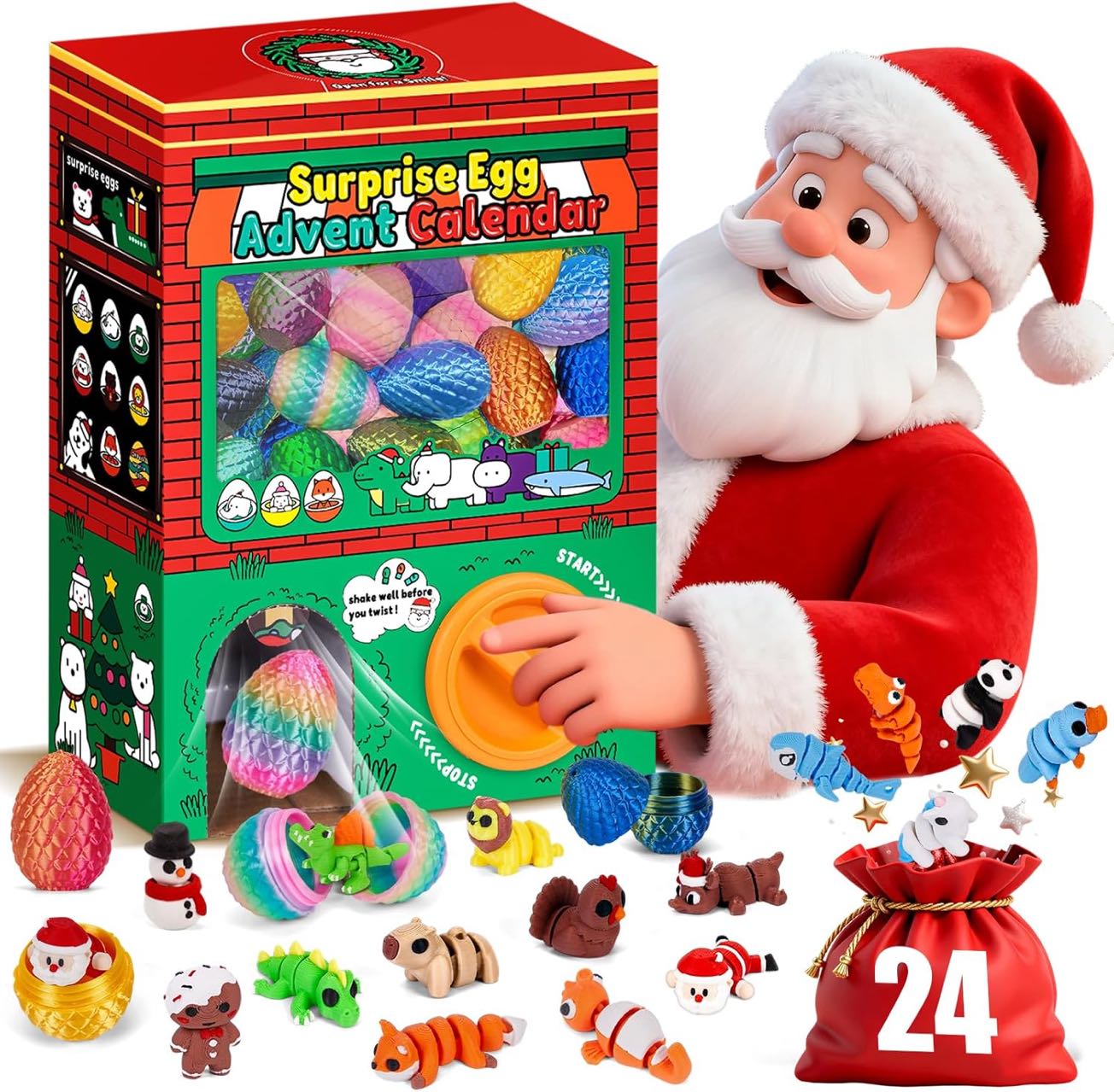 24pcs 3D Printed Surprise Egg  - огляд і ціна 3D Printing Fidget Toys